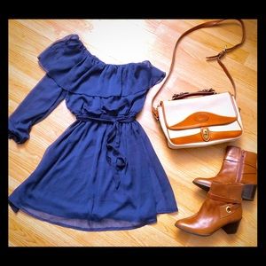 Blue One Shoulder Dress